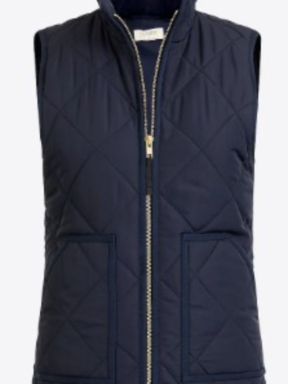 J.‎ Crew Mercantile Quilted Puffer Vest - Black Sleveless Sz L Preppy Classic